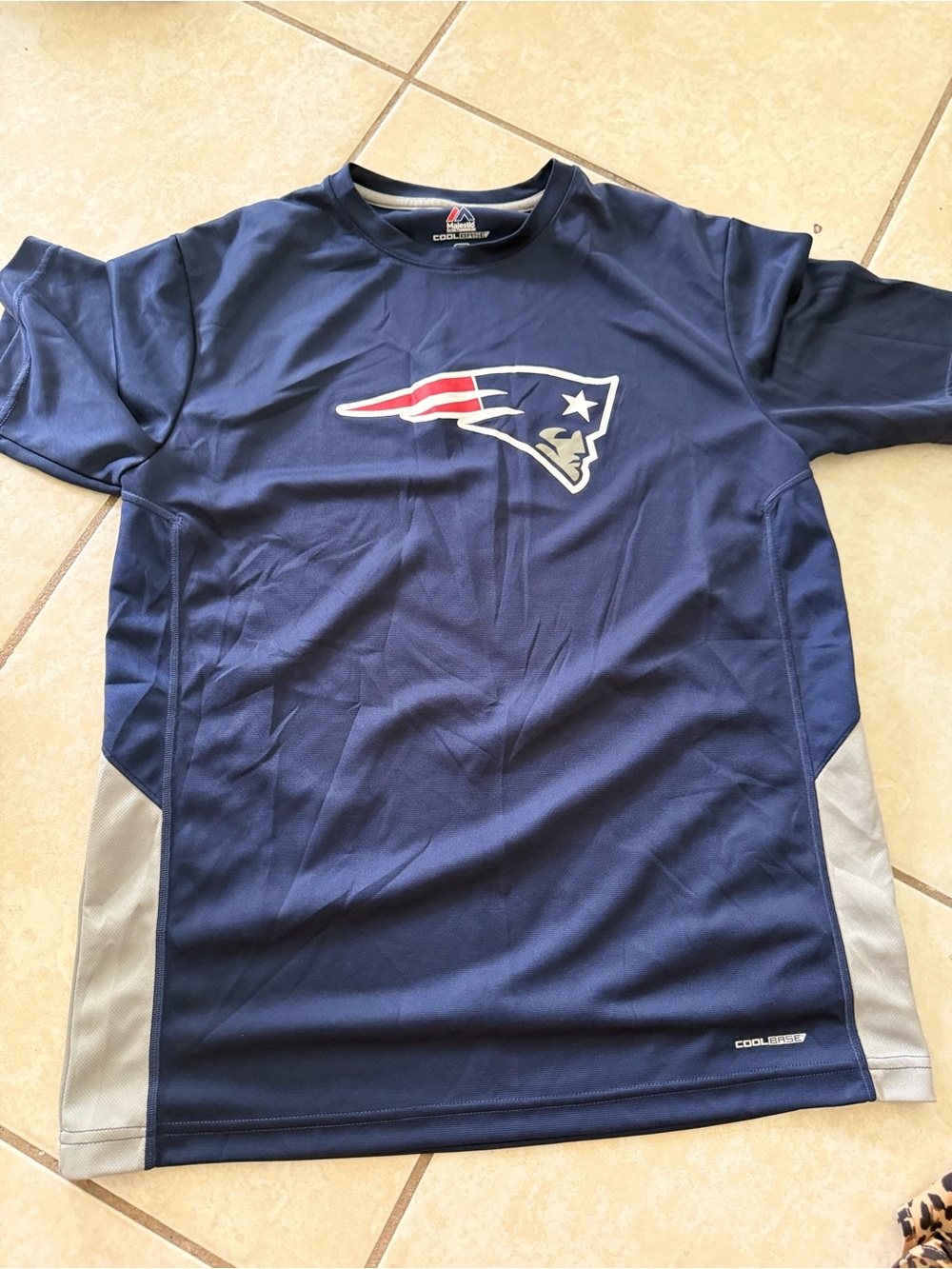 Majestic Navy New England Patriots Short-Sleeve Performance Shirt